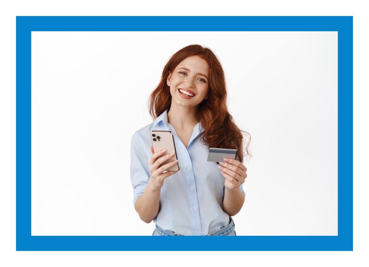 woman with a satisfied smile with laptop on lap