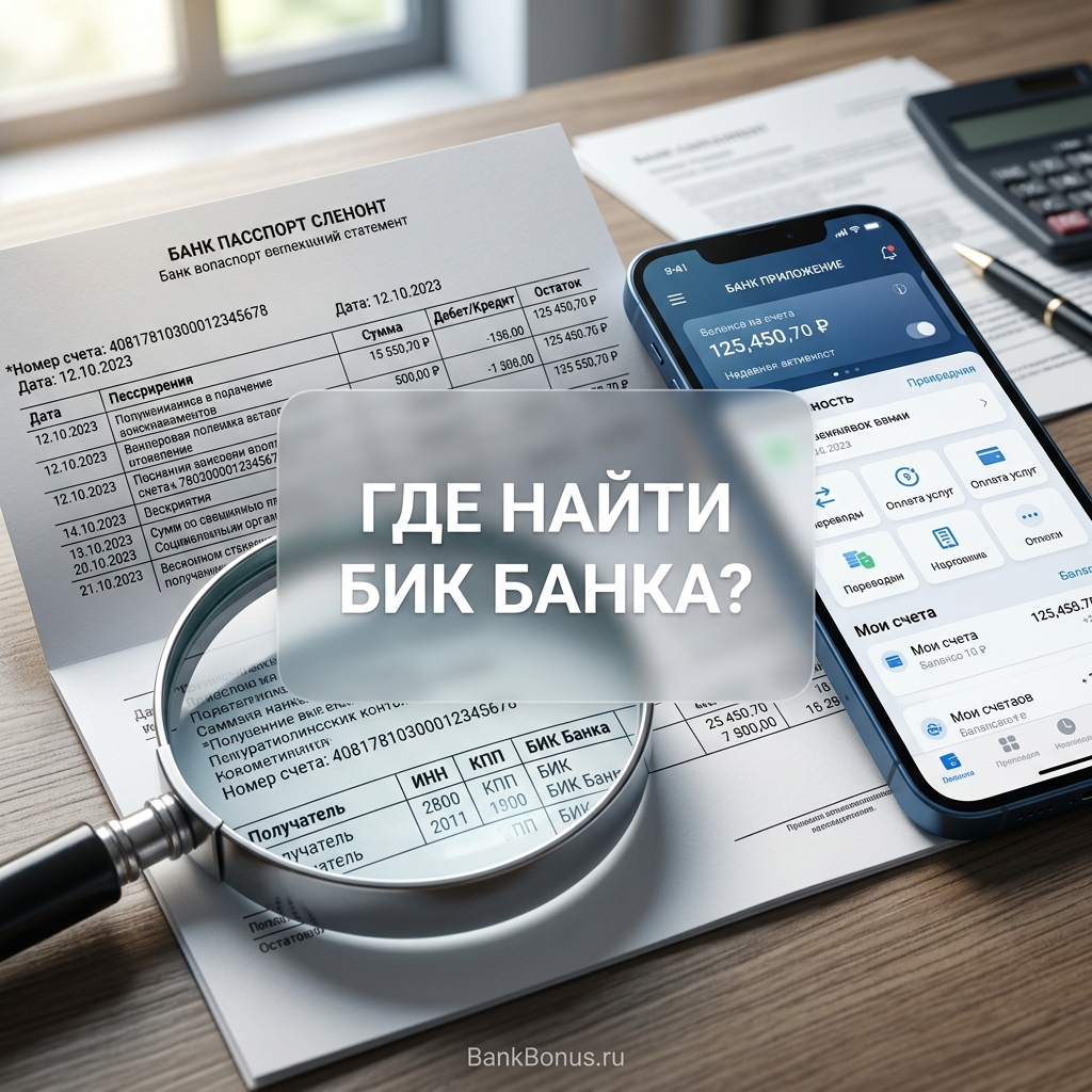 Где найти БИК банка?