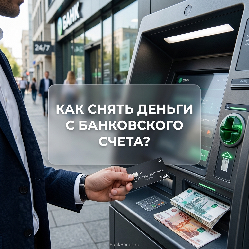 Как снять деньги с банковского счета?