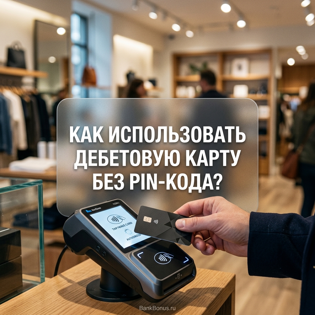 Как использовать дебетовую карту без PIN-кода?