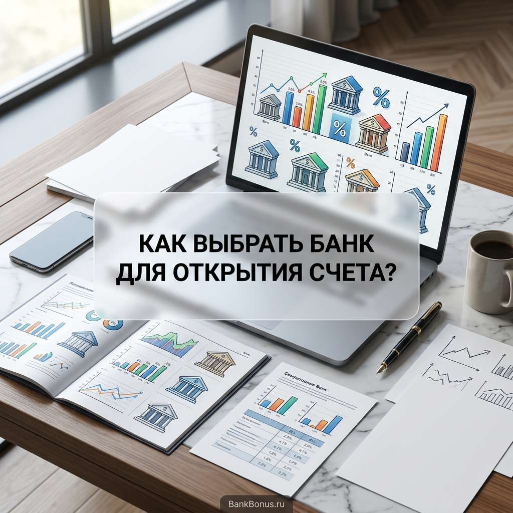 Как выбрать банк для открытия счета?