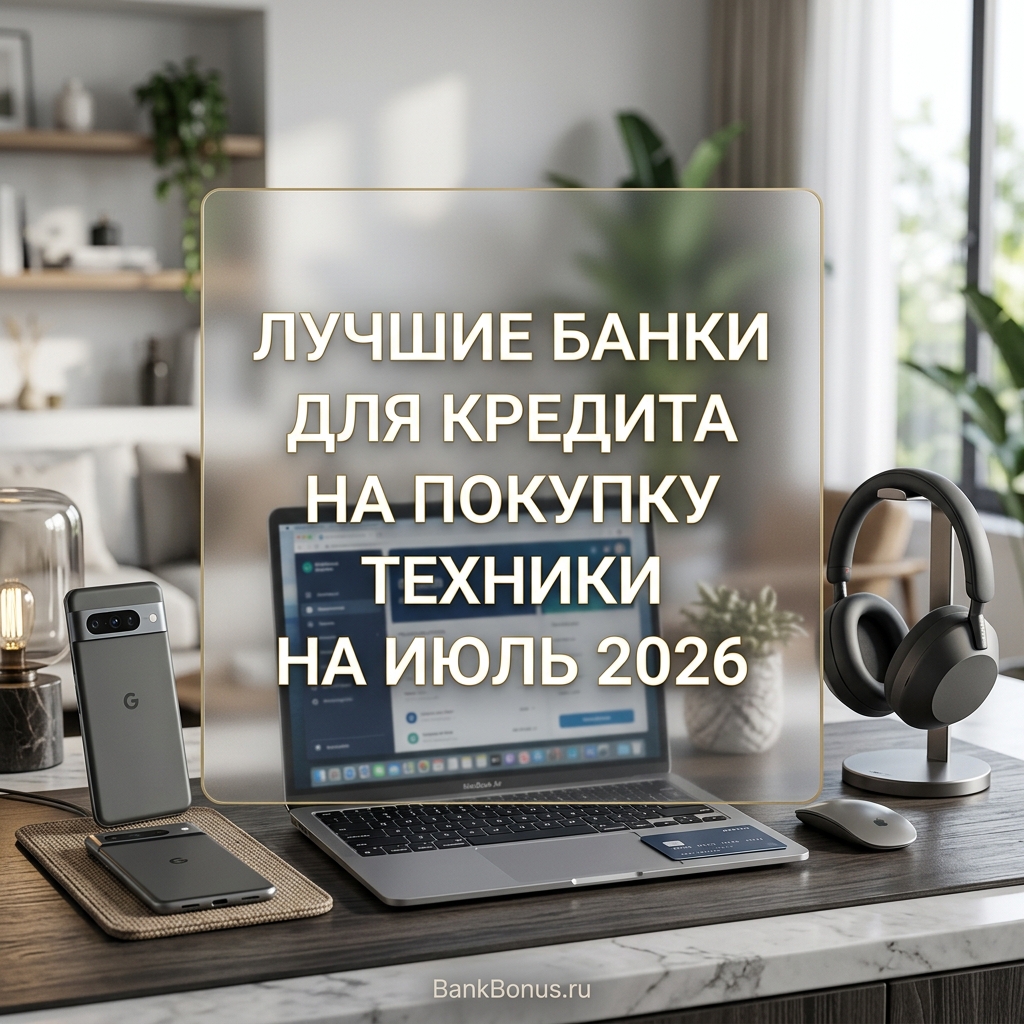 Лучшие банки для кредита на покупку техники на август 2026