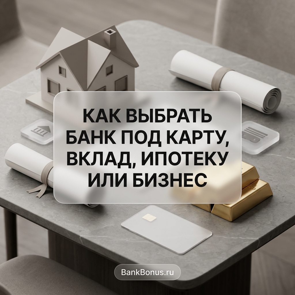 Как выбрать банк под карту, вклад, ипотеку или бизнес