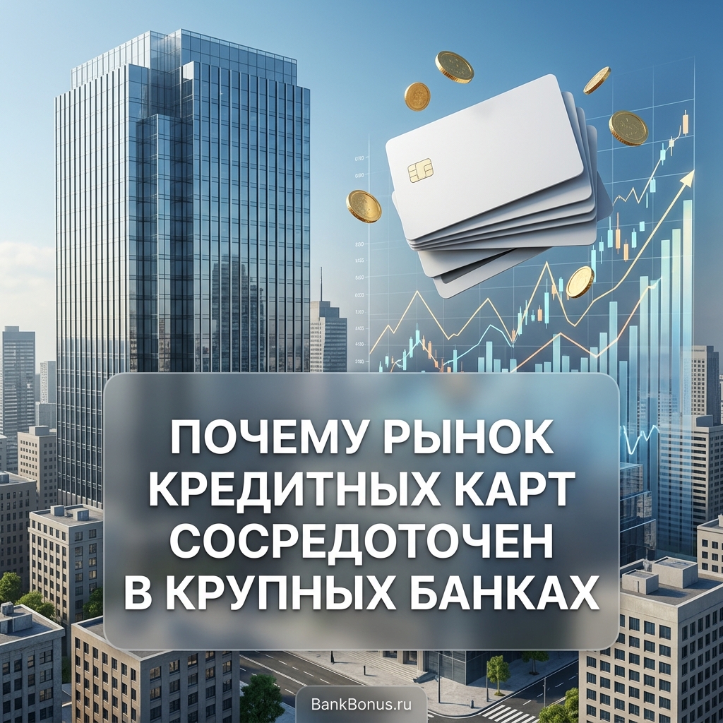 Почему рынок кредитных карт сосредоточен в крупных банках