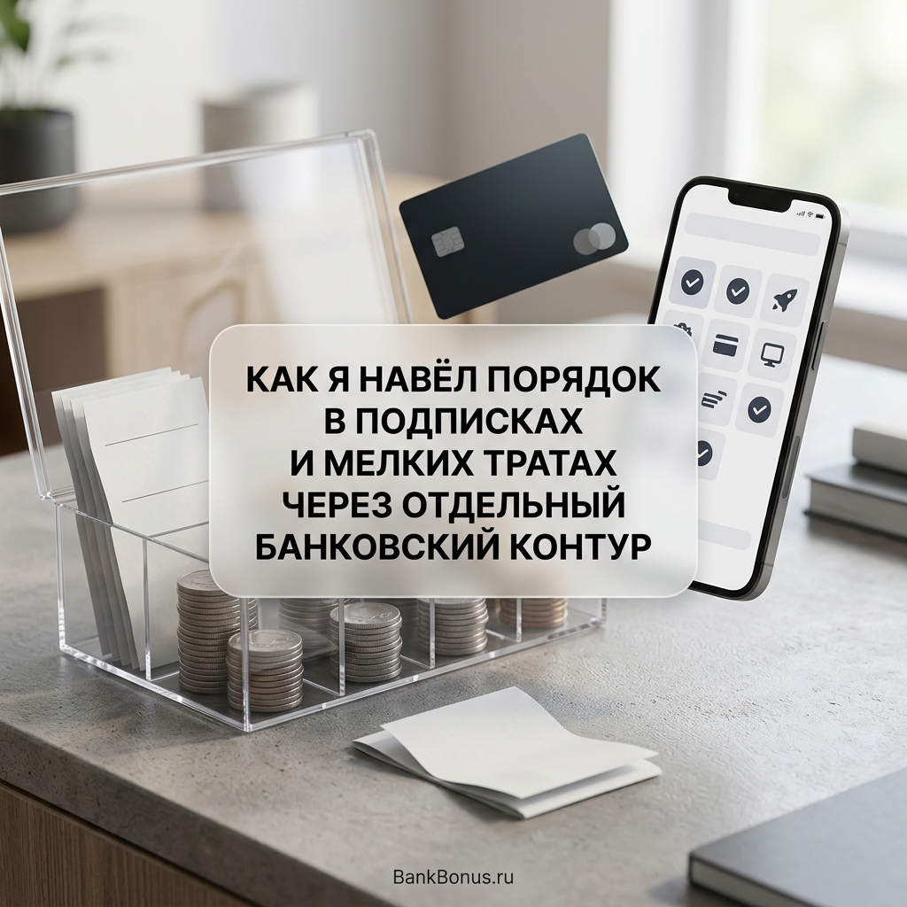 Как я навёл порядок в подписках и мелких тратах через отдельный банковский контур