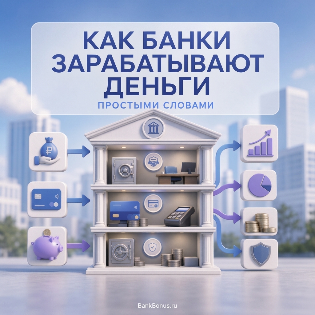Как банки зарабатывают деньги: простыми словами